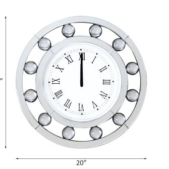 ACME Boffa Wall Clock in Mirrored 97405
