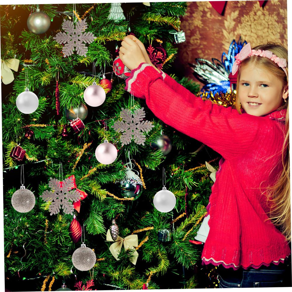 24pcs Small Shatterproof Christmas Ball 4cm Ornaments in Pastel Colors