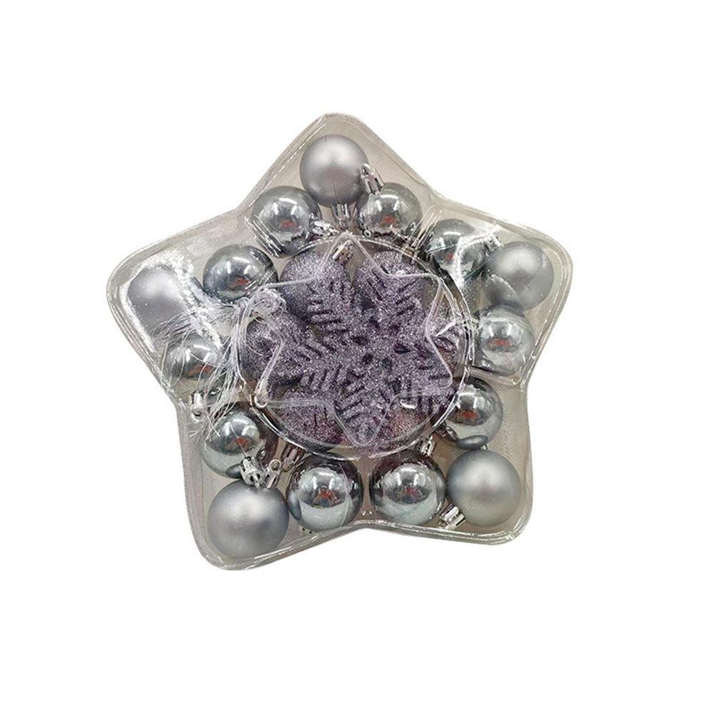 24pcs Small Shatterproof Christmas Ball 4cm Ornaments in Pastel Colors