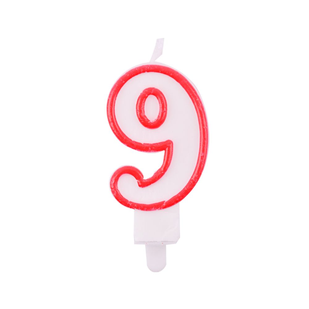 Number 9 Birthday Candle 3D Number Happy Birthday Cake Candles for Birthday Party Wedding Decoration Reunions Theme Party 7cm 24pcs