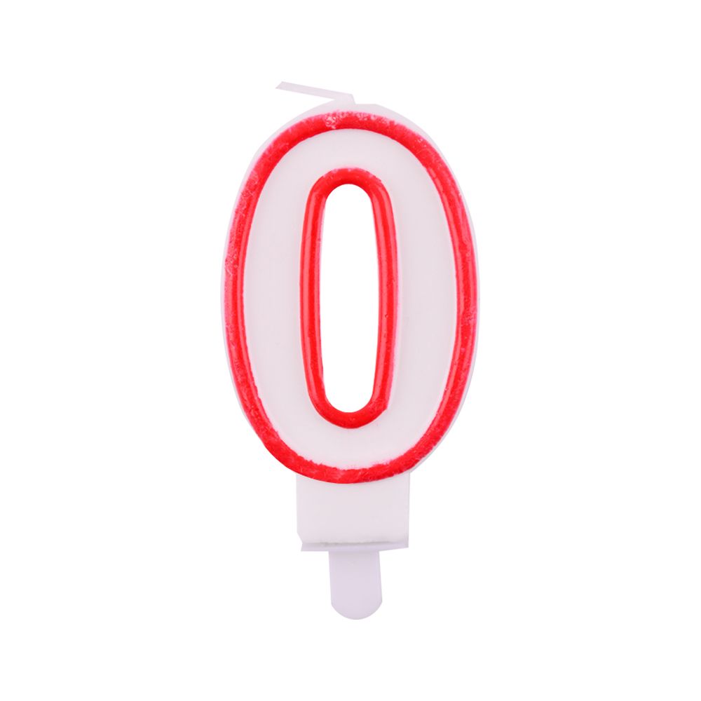 Number 0 Birthday Candle 3D Number Happy Birthday Cake Candles for Birthday Party Wedding Decoration Reunions Theme Party 7cm 24pcs