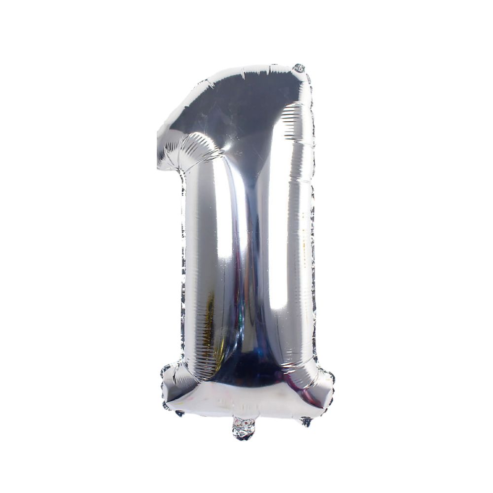 Letter Balloons Silver Alphabet Number Balloon Foil Mylar Party Wedding Bachelorette Birthday Bridal Shower Graduation Anniversary Celebration Decoration can fly with helium (110cm Silver1)