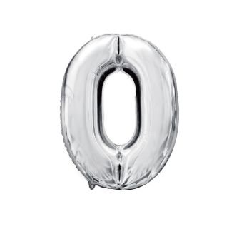 Letter Balloons Silver Alphabet Number Balloon Foil Mylar Party Wedding Bachelorette Birthday Bridal Shower Graduation Anniversary Celebration Decoration can fly with helium (110cm Silver0 )