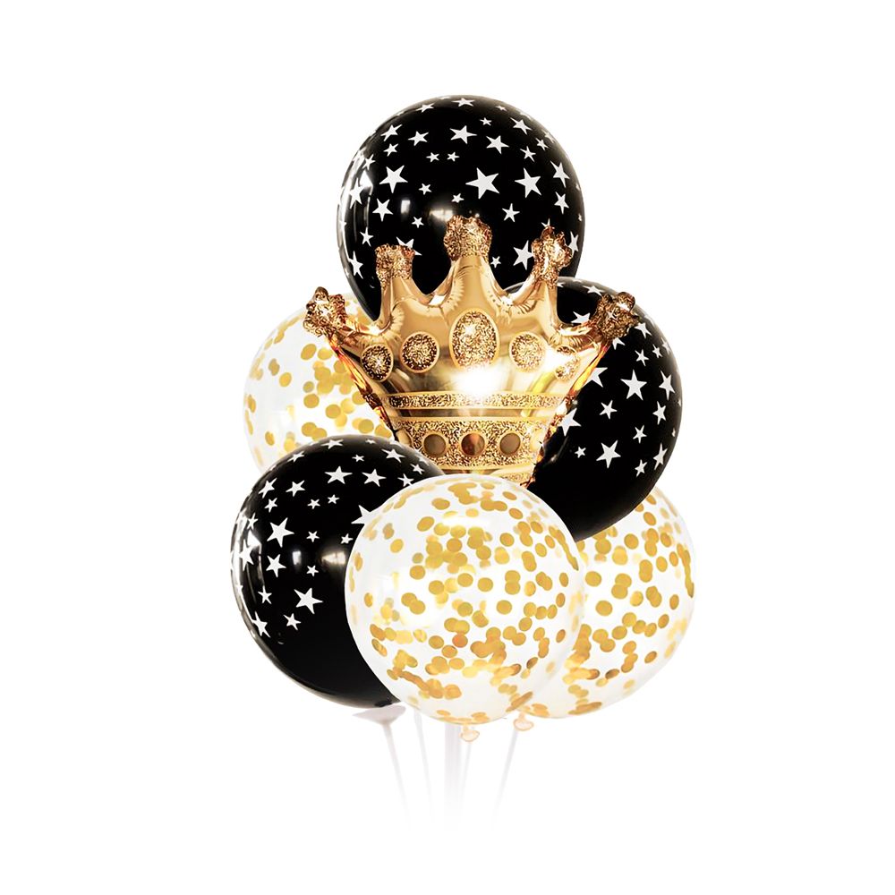 Great for Birthday Wedding Anniversary Queen Birthday Black and Gold Party Decorations 35cm 30cm 30cm 84pcs